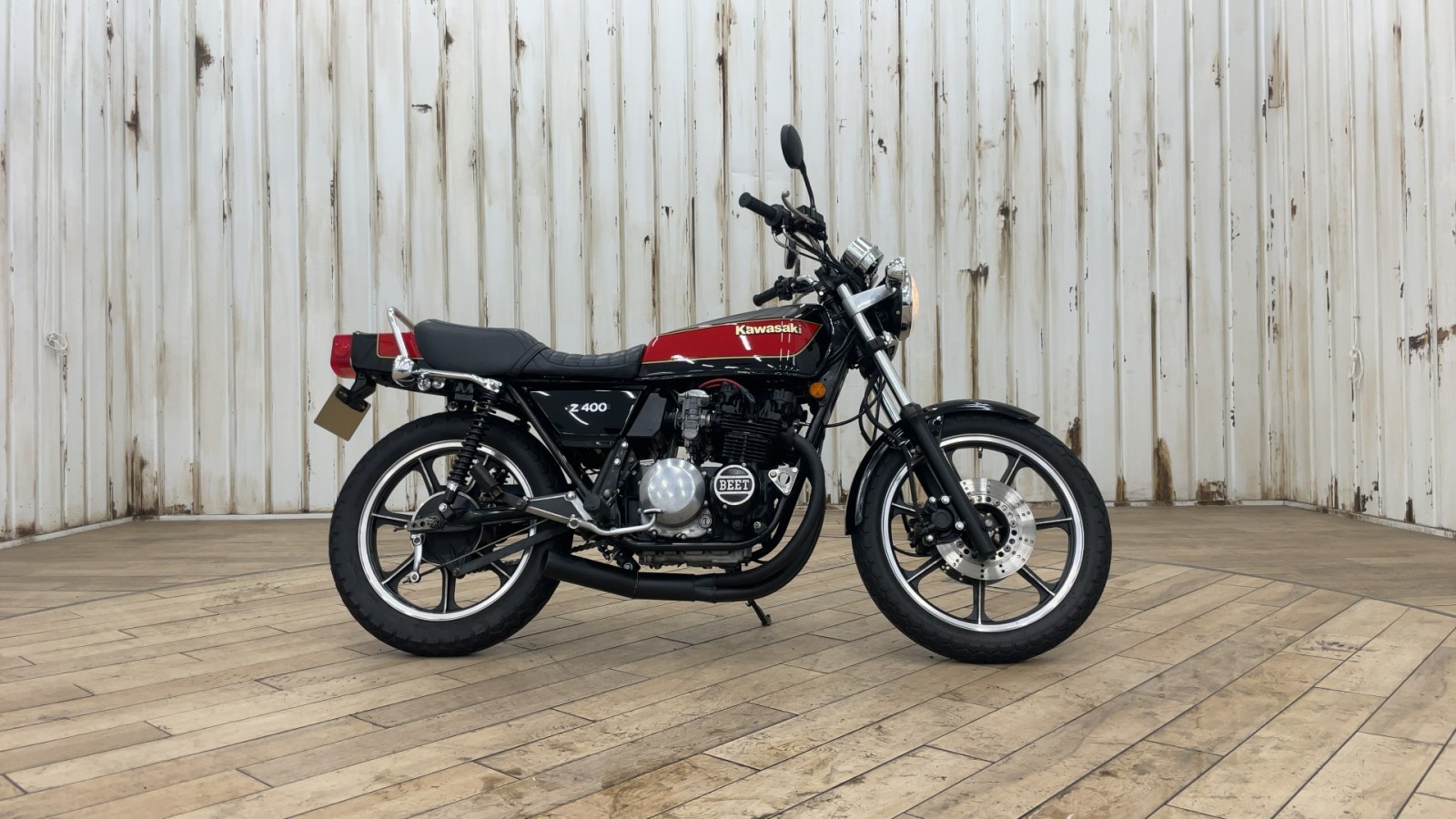 カワサキ Z400J GUTS集合管 BEETポイントカバー